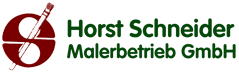 Logo Malerbetrieb Horst Schneider Nürnberg in Grün und Rot